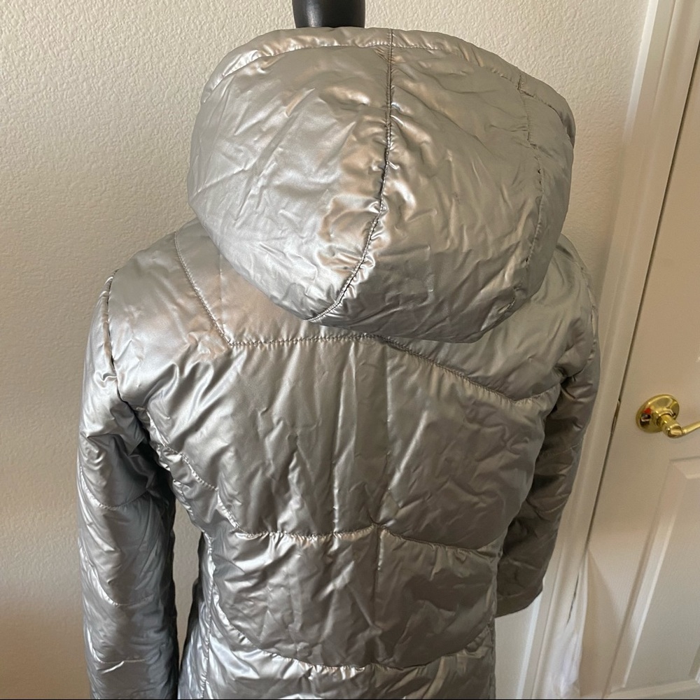 Puma Hooded Puffer Jacket Size Medium Silver - Picture 14 of 16